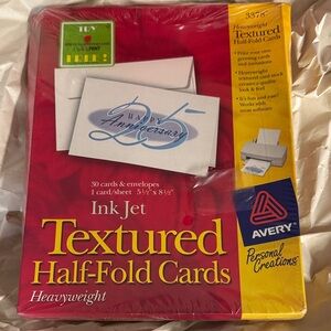 Avery Textured Half-Fold Cards in Red and Yellow